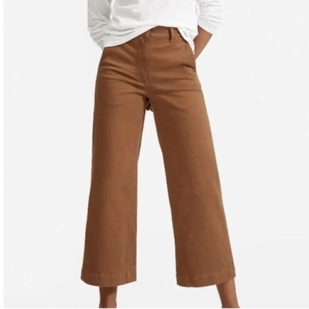 Everlane Cropped Mariner Pants Size 2 Tan/Brown